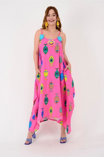 Rabiossa Rochie de damă cu bretele lungi