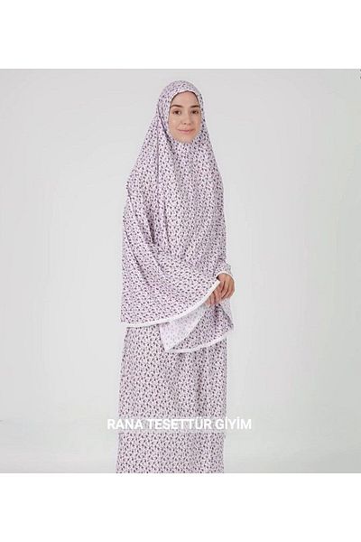 Şahane Prayer Clothing 2 Piece Floral Two Piece Set Sleeveless Cotton