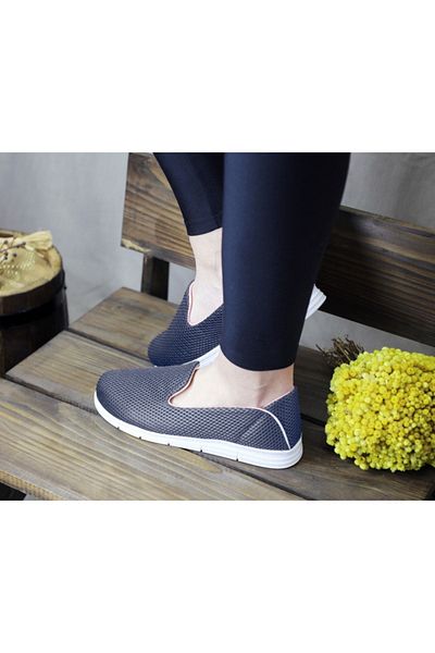 ALMİNA Shoes Women's Smoked Mesh Cloth Summer Sport Ballerinas