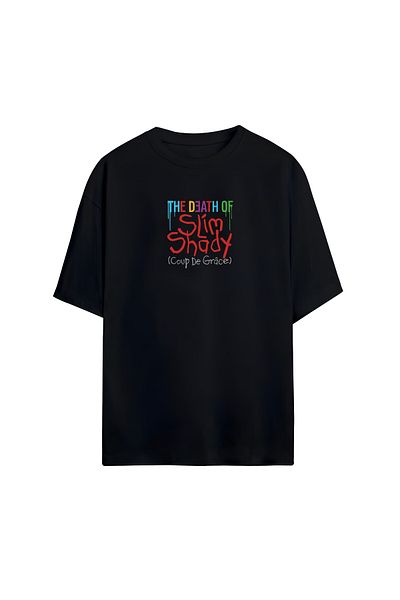 Adrift Eminem - The Death of Slim Shady Patterned Unisex Oversize T-shirt