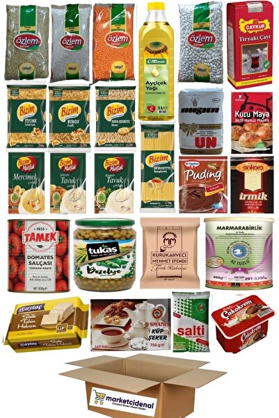 Marketcidenal Ramazan Erzak Yardım Paketi 25 Parça Kumanya Kolisi