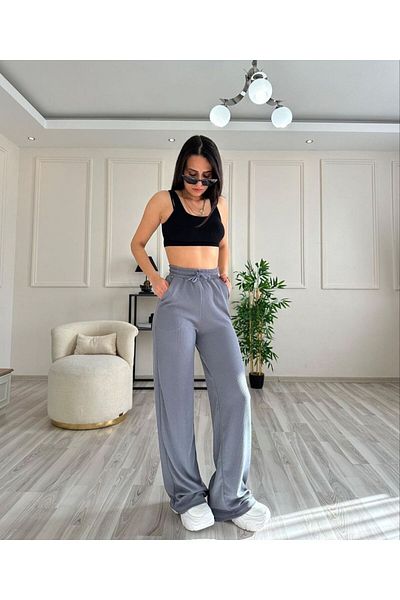 LITTLEMOON Copy - Loose Trousers with Wide Leg Pockets