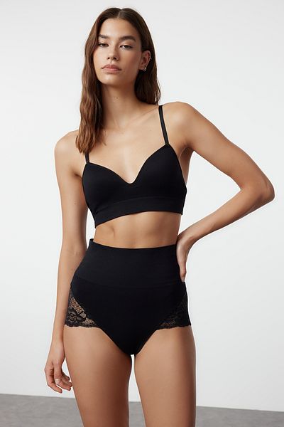 Trendyol Collection Seamless Black Lace Recovery Corset – THMAW25KS00000