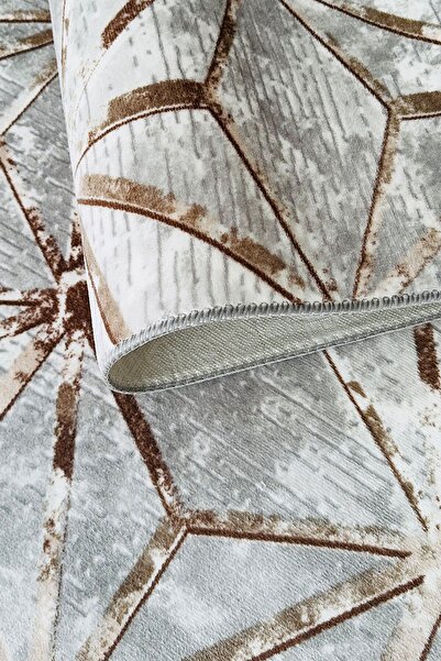 ALgorand Home Γκρι ρολό χαλιού που πλένεται με αντιολισθητική βάση