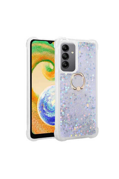 AQUA AKSESUAR Galaxy A14 Uyumlu Simli Sıvılı Tasarımlı Lüks Kılıf