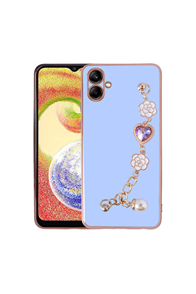 AQUA AKSESUAR Galaxy A04 Uyumlu Kılıf El Tutamaçlı Kamera Korumalı Lüks Silik...