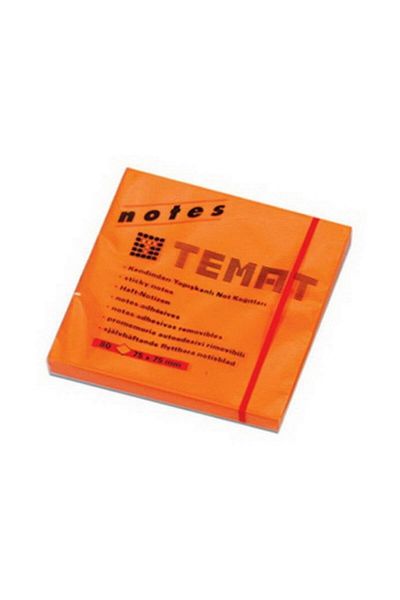 Temat Hârtie adezivă pentru notițe.fosforluturuncu 75x75 Mm Post-it adeziv
