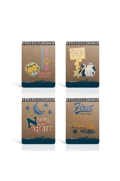 Gıpta Memo Pad Craft Spiraled Hard Cover Checkered 100 Sheets A4 Memo Pad
