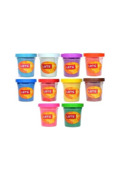 Lets 750 gr 10 Color Play Dough - L83100