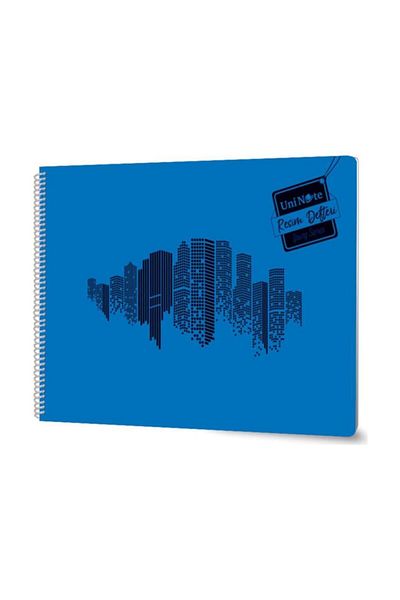 Çınar Uni Note Caiet de pictură în spirală Copertă din plastic 24x34cm 25 coli (pachet de 12)