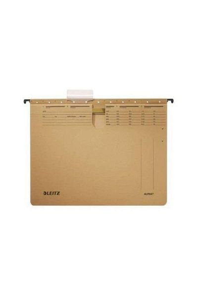 Leitz A4 Brown Cardboard - with Strap and File Wire (10 Lu Pack)
