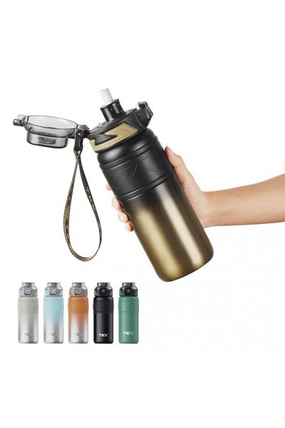Vagon TKK Stainless Steel Thermos Flask 500 ML Use with and Without Straw (Mixed Color 1 Piece)