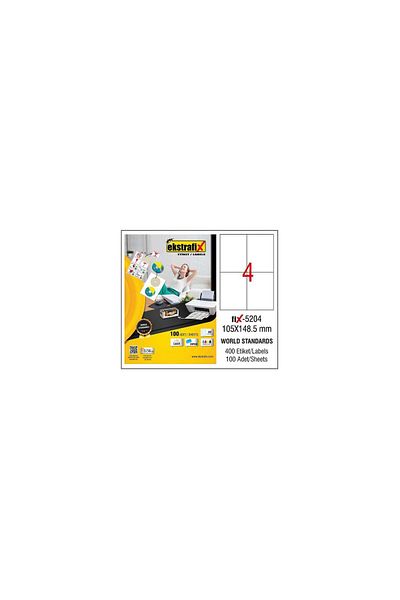 ekstrafix Laser Label 105X148.5 mm 100 Sheets Laser Printer Label