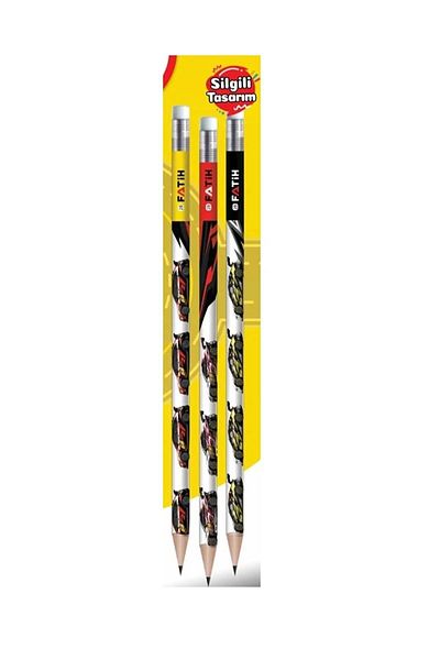 Fatih Super Car Pencil with Eraser - Pack of 72