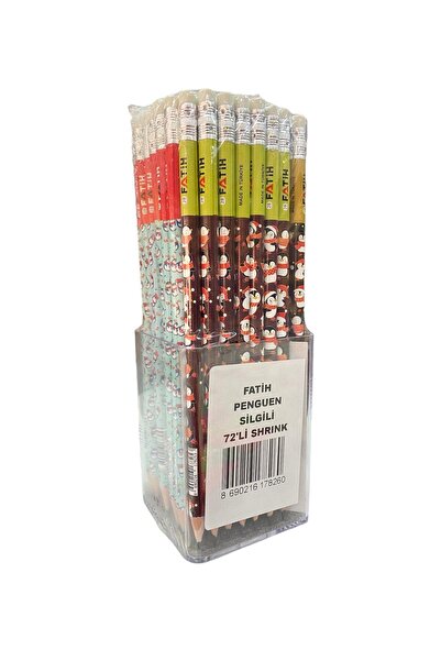 Fatih Kurşun Kalem Penguen Silgili Kurşun Kalem (72 Lİ PAKET)