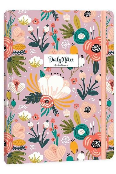KESKİN COLOR Blocnotes liliac fără căptușeală Sharp Color - Copertă rigidă, Hardcover, Daily Note Garden Flowers A5 80 coli