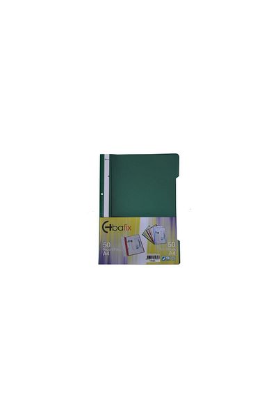 Bafix Green Wire A4 Plastic File - Pack of 50