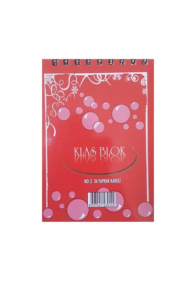 Klas Memo Pad Spiral Checked No:2 36 Sheets (Pack of 24)