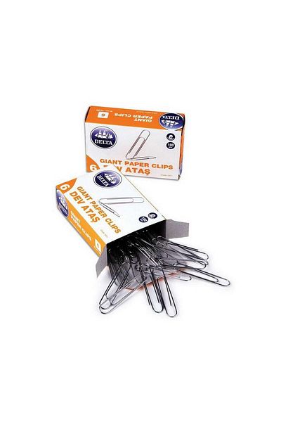 Delta 6 cm Large Paper Clip - Paper Clip Giant No:6 (1 Pack 5 Box)