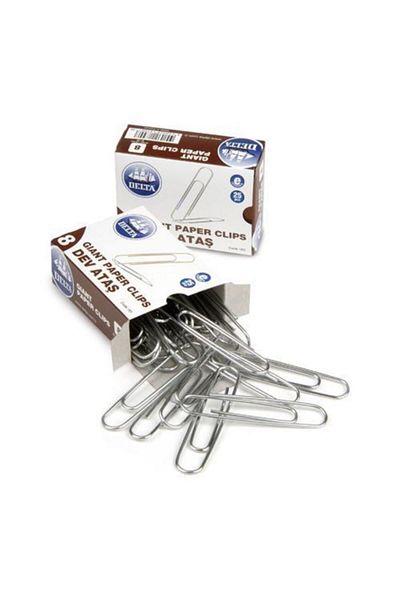 Delta 75 mm Large Paper Clip - Paper Clip Giant No:8 (1 Pack 5 Boxes)