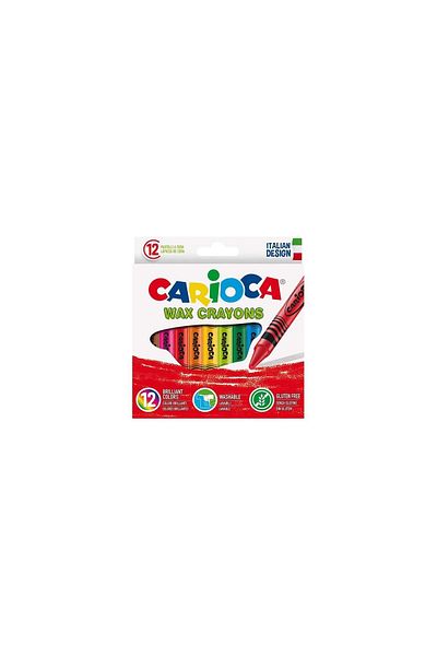 CARIOCA Wax Washable Pastel Crayons 12 Pack Pastel Paint that Does Not Contaminate Hands