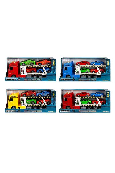 Sunman Sun-Yfn-Mxx-1/24 Transporter 2 Tiers 4 Vehicles 44 Cm.Sound/Light Fr.4A.