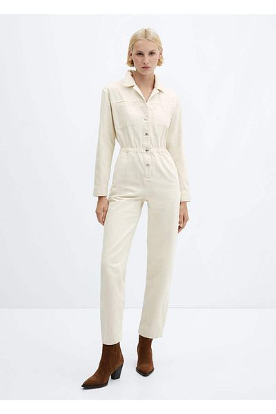 MANGO Woman Long Denim Overalls