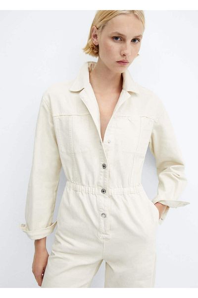 MANGO Woman Long Denim Overalls