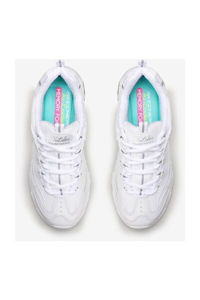 SKECHERS D'LITES - FRESH START Women's White Sneakers-11931 WSL