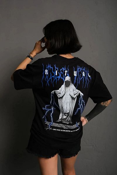 Pasage Oversize βαμβακερό μπλουζάκι - Ritual Printed