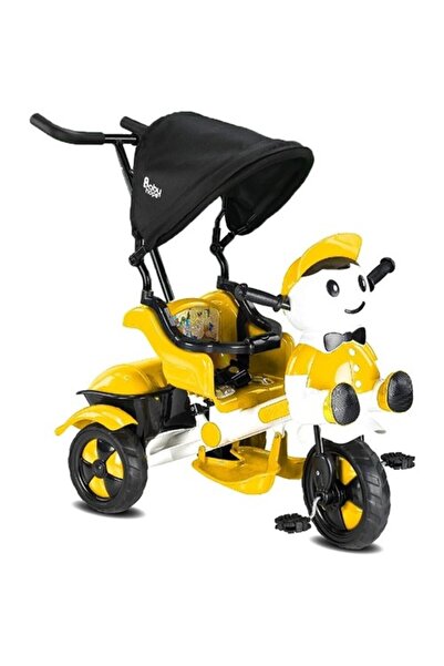 BabyHope 0125 Yupi Panda Ebeveyn Kontrollü Üçteker Itmeli Çocuk Bisikleti