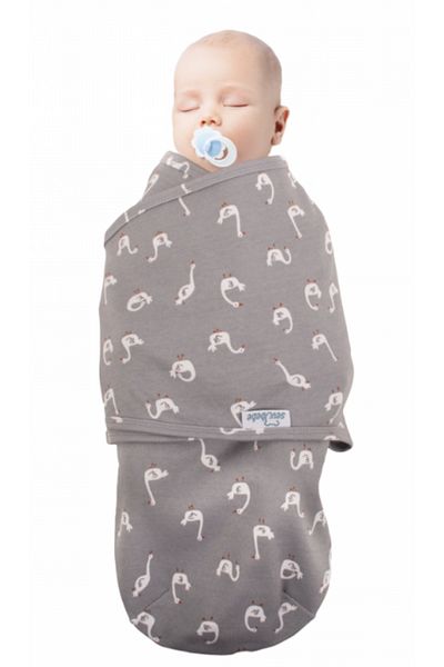 Sevi Bebe Sevi Interlock Swan Pattern Baby Swaddle