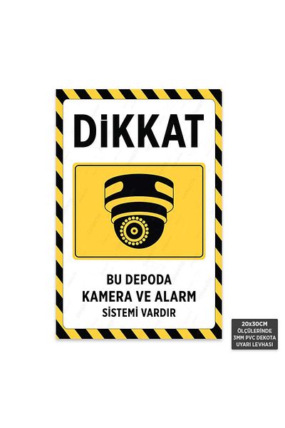 Hayal Poster U1128 - هذه المستودعات تحتوي على كاميرا ونظام إنذار، لافتة تحذير ديكوتا (20 × 30 سم)