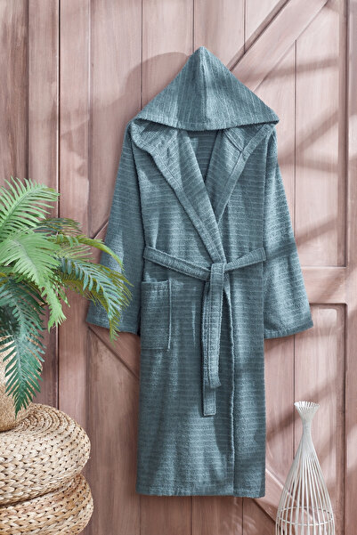 TABEA HOME Large Size Cotton Karya Hooded Bathrobe Set - King Size