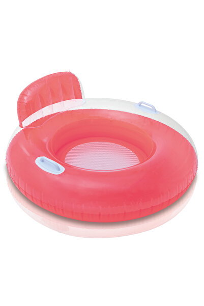 Intex Yetişkin Şişme Simit Sırt Dayamalı Alt Fileli Şeker Renkli  - Flotador Inflable Candy Color 56512