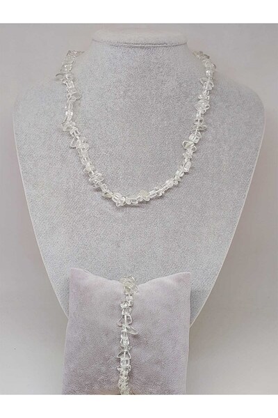 Yasamtohumu Set malih kamenčića od kristalnog kvarca - Ogrlica i narukvica (5...