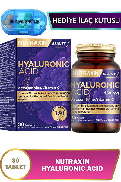 Nutraxin Hyalüronik Asit - (Hyaluronic Acid- Astaksantin-Vitamin C) 30 Adet Tablet