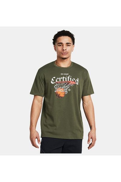 Under Armour Men's Ua Heavyweight Hoops Certified Short Sleeve T-Shirt 1387376 -390