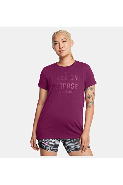 Under Armour Kadın UA Project Rock Heavyweight Passion Kısa Kollu Tişört 1387...