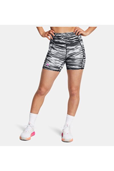 Under Armour Kadın UA Project Rock Lets Go BTB Middy Baskılı Kısa Tayt 1388091-001