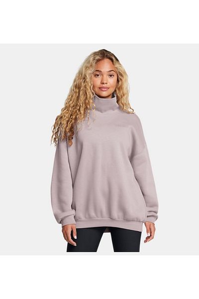 Under Armour سويت شيرت نسائي برقبة دائرية من UA Icon Fleece 1386500 -015