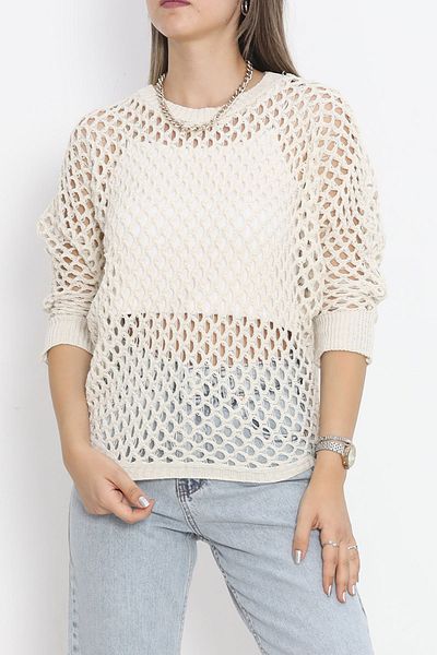 Moka Shopin Cream Perforated Sweater - 18835.1247.