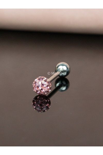 MORNEVA Pink Shampoo Crystal Stone Steel Tongue Piercing