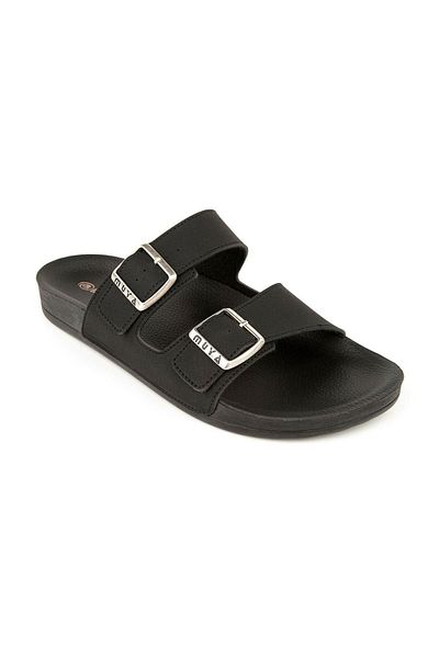 Muya Nova Men's Black Daily Leather Slippers 31410 40/47 -1