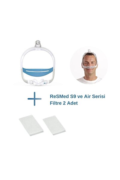 Resmed AirFit N30i CPAP Burun Maskesi STD Boy+ResMed S9 ve Air Serisi Filtre 2’li Paket