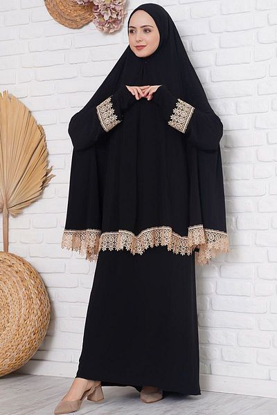 Şahane Prayer Clothes 2 Pieces Lace sandy
