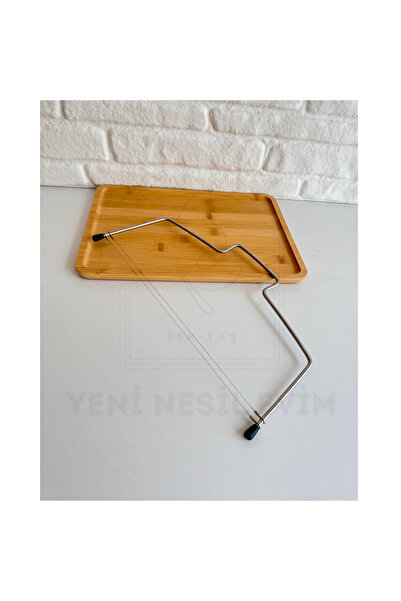 yeninesilevim Paslanmaz Pandispanya Kek Pasta Teli Kesici 33 cm