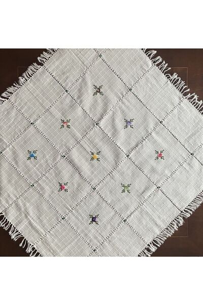 Efşan Hediyelik ve Kozmetik مفرش طاولة مصنوع يدويًا بألوان مختلطة مع 9 زخارف