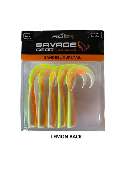Savage Gear Lb Sandeel Curltail 10cm 5gr 5 Adet Silikon Yem Iğnesiz (YENİ)
