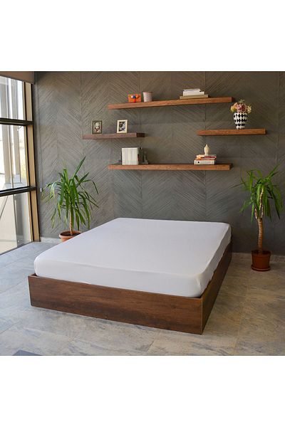 Yuvam 100% Cotton Fitted Flannel Double Bed Sheet